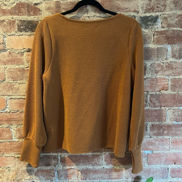 Madewell Ribbed Top in Honey (XL) - Picture 7 of 7
